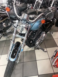 Joe's Sportster 1200 on display at Harley Davidson Woodstock