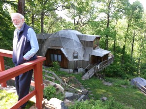 John Millen and his hand-built dome-house